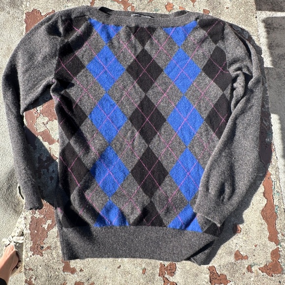 Jones New York Cashmere Argyle Sweater - Picture 8 of 8